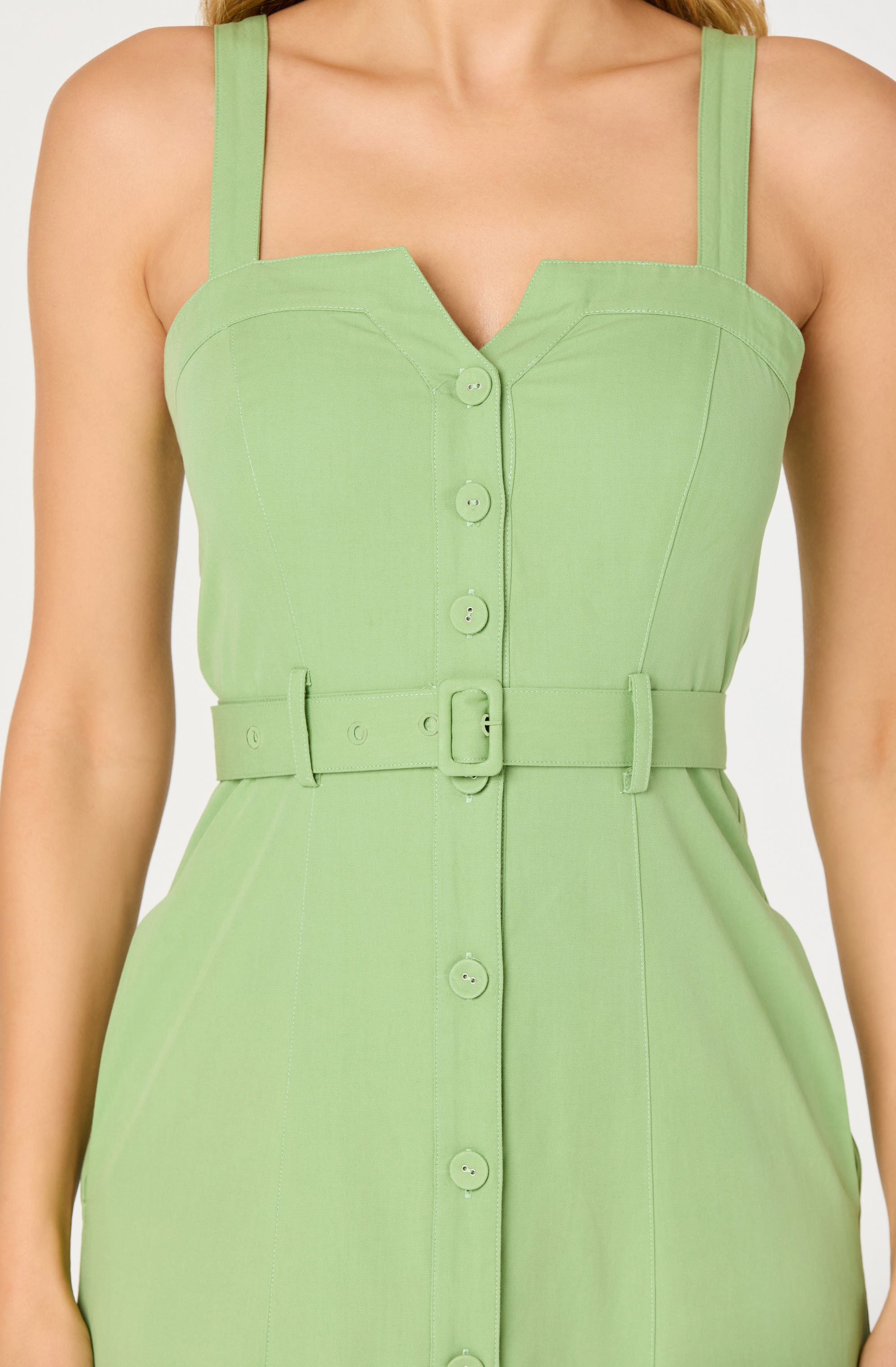 McKinley Button-Front Midi Dress