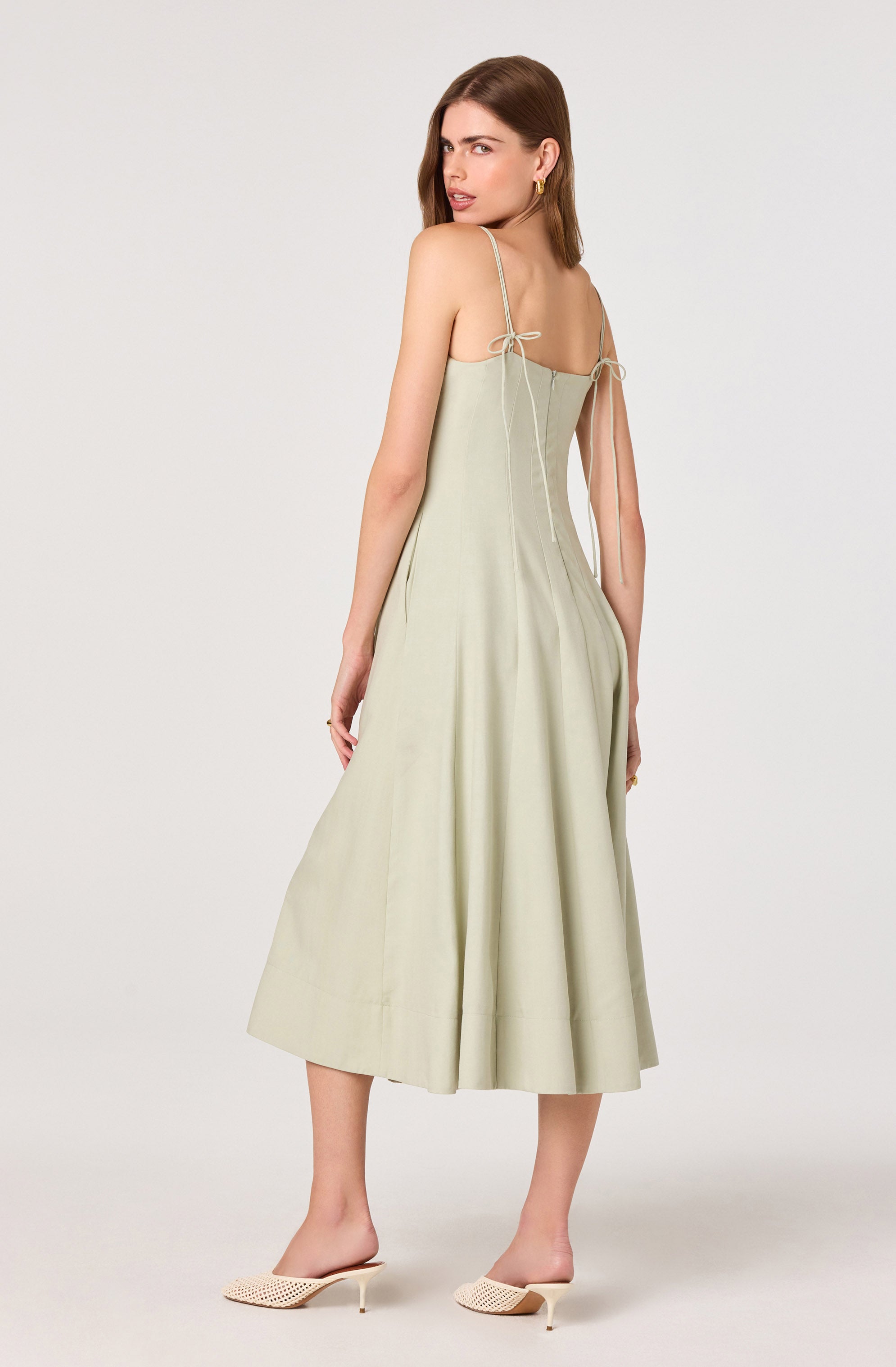 Trisha Square Neck Midi Dress