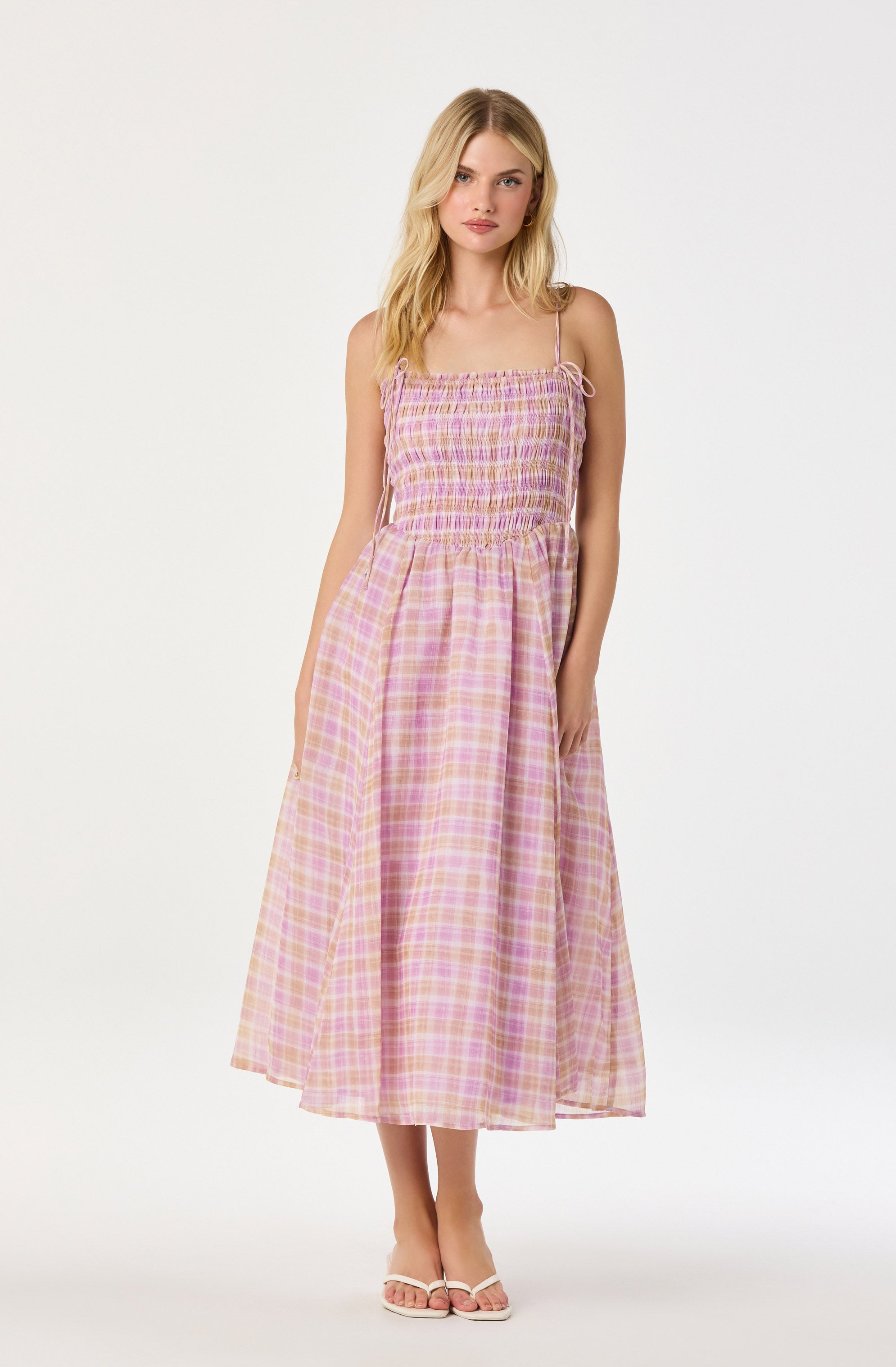 Lahela Smocked Midi Dress