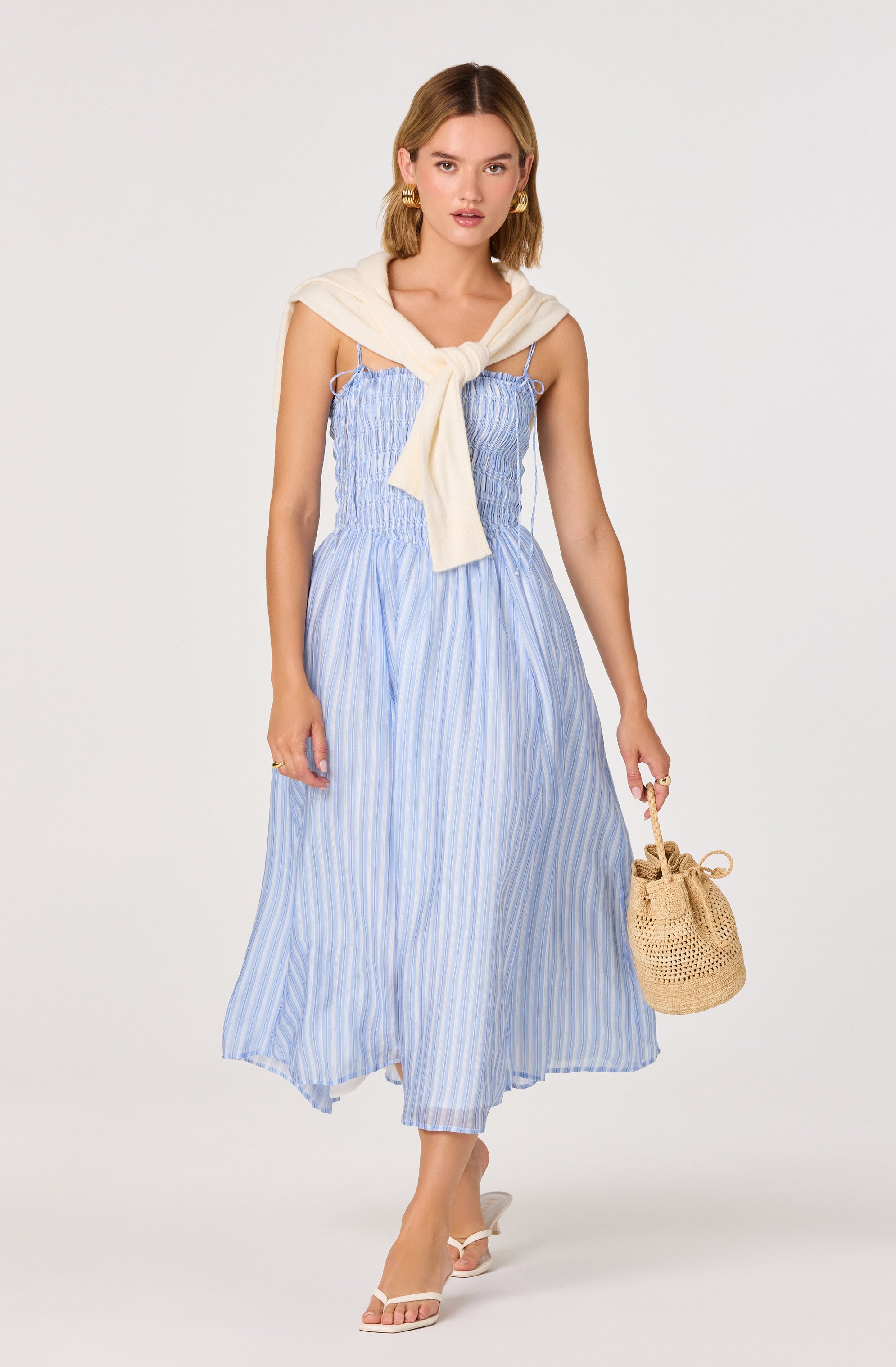 Lahela Smocked Midi Dress