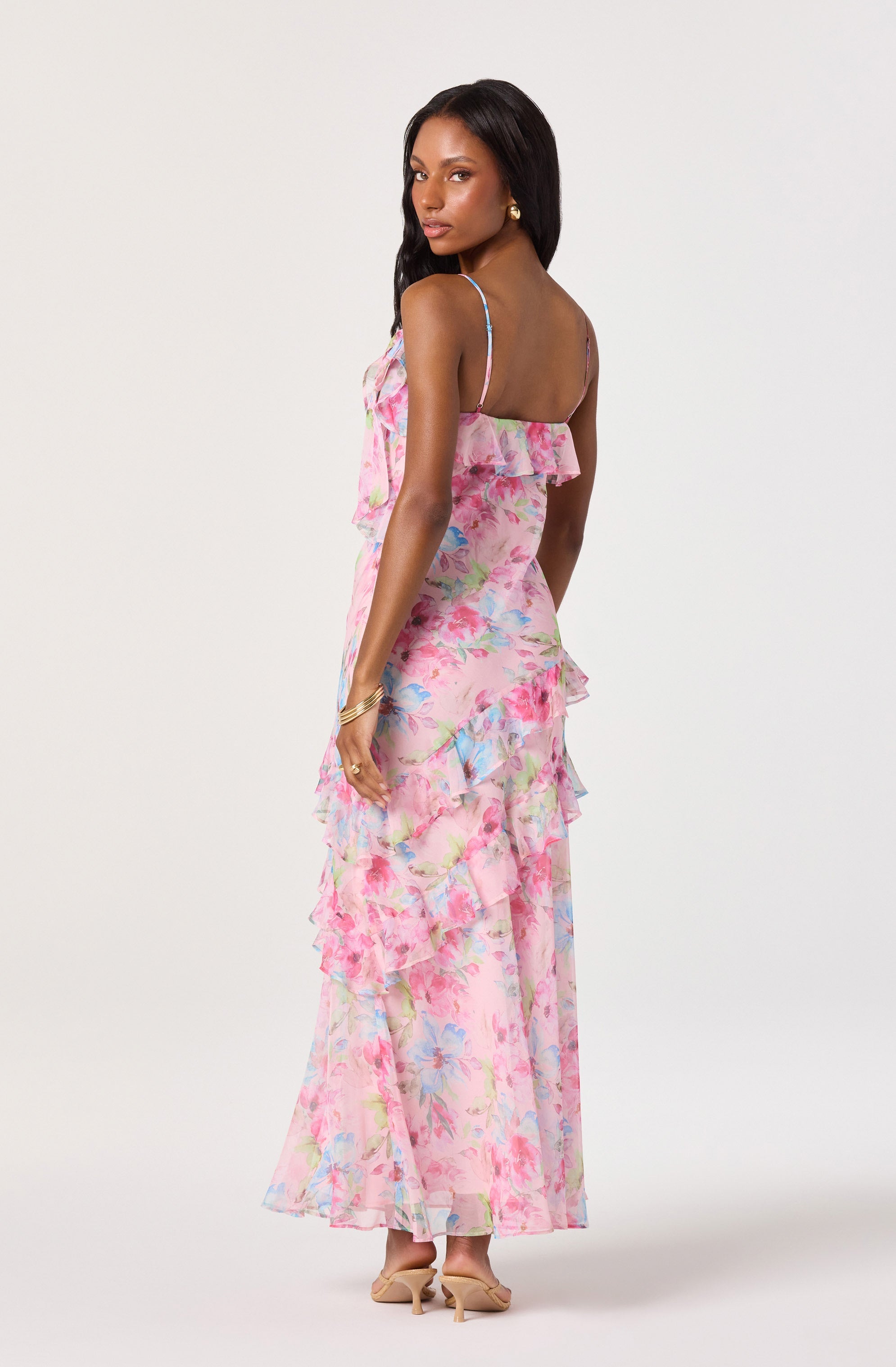 Amiya Floral Chiffon Maxi Dress
