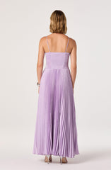 Alaia Satin Plissé Maxi Dress