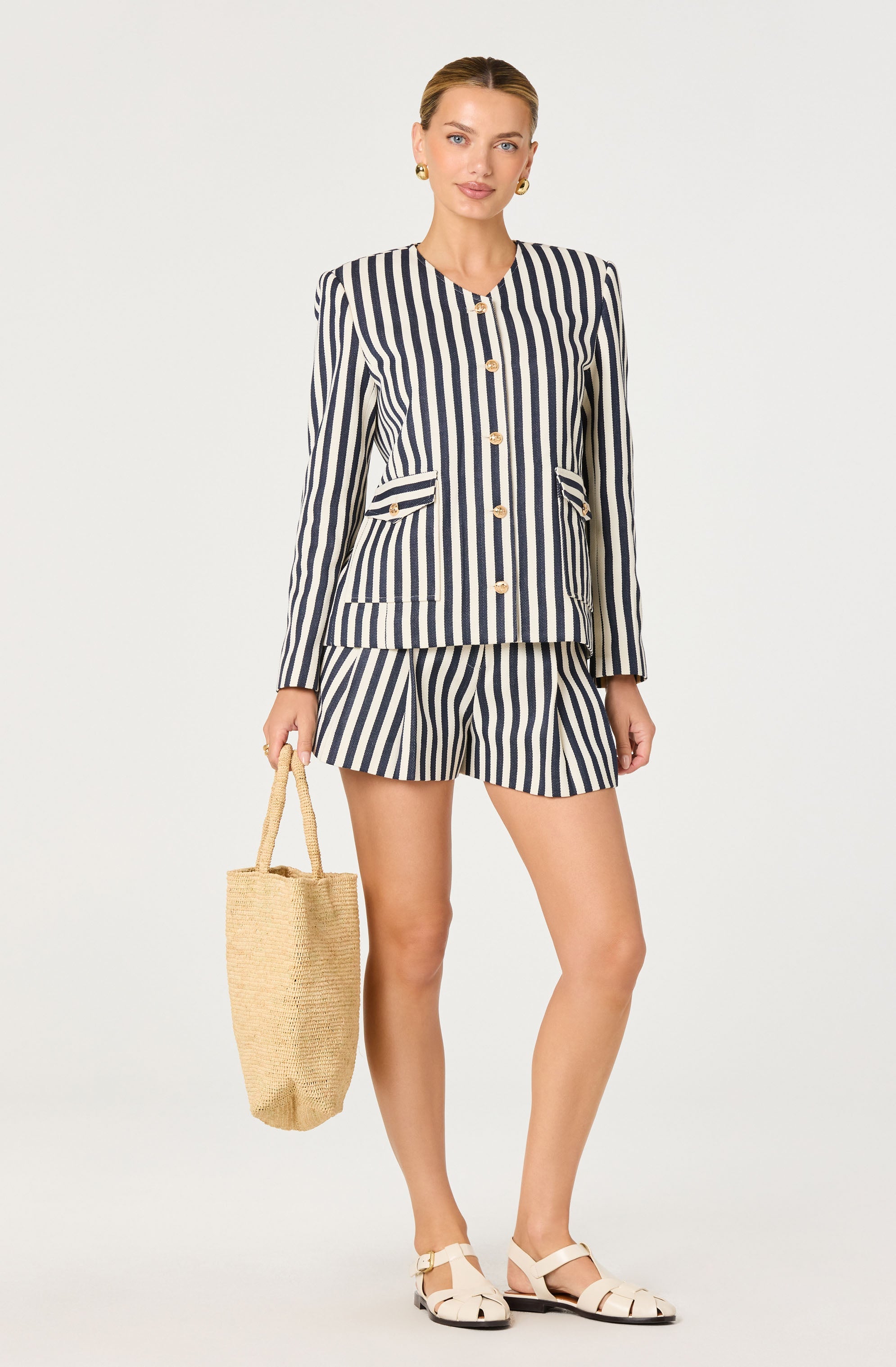 Preston Striped Linen Shorts