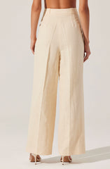 Bryony Linen Blend Pleated Pants