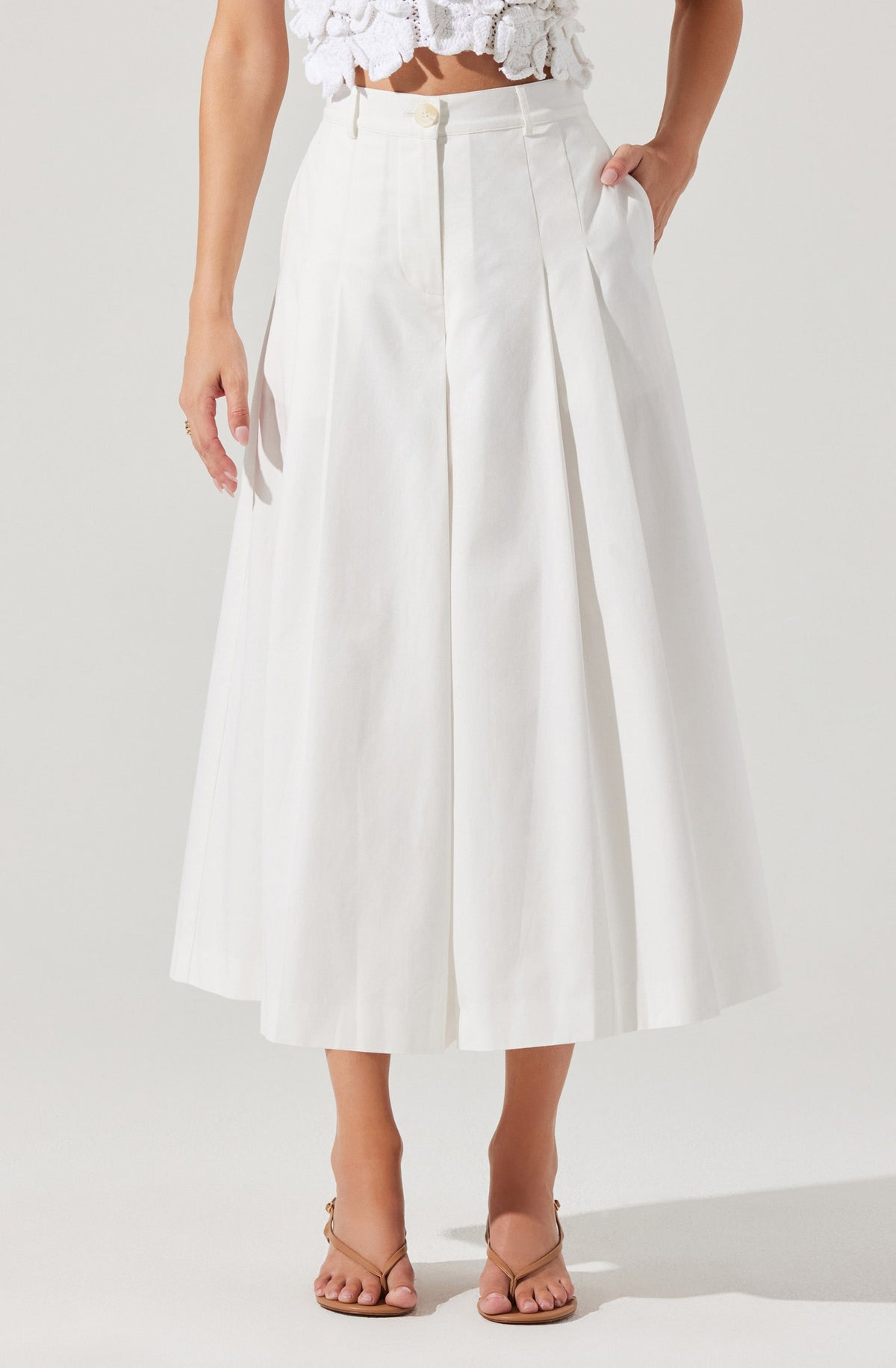 Rowen Pleated Culotte Pants