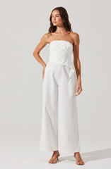 Maciel Strapless Pleated Jumpsuit