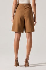 Quillie Pleated Tailored Bermuda Shorts