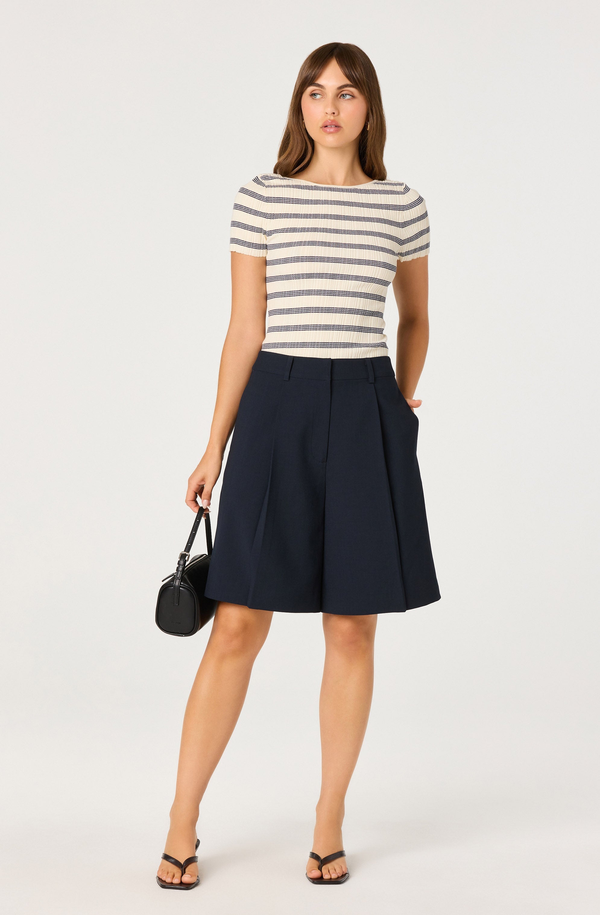 Quillie Pleated Bermuda Shorts