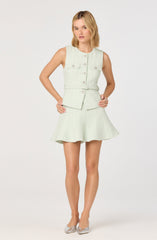 Kiona Sparkly Tweed A-Line Mini Skirt