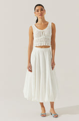Kissel Eyelet Bubble Maxi Skirt
