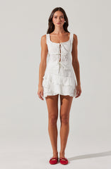 Kensley Eyelet Tiered Mini Skirt