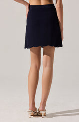 Perrine Scalloped Mini Skirt