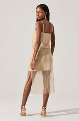 Messina Pearl Embellished Midi Skirt