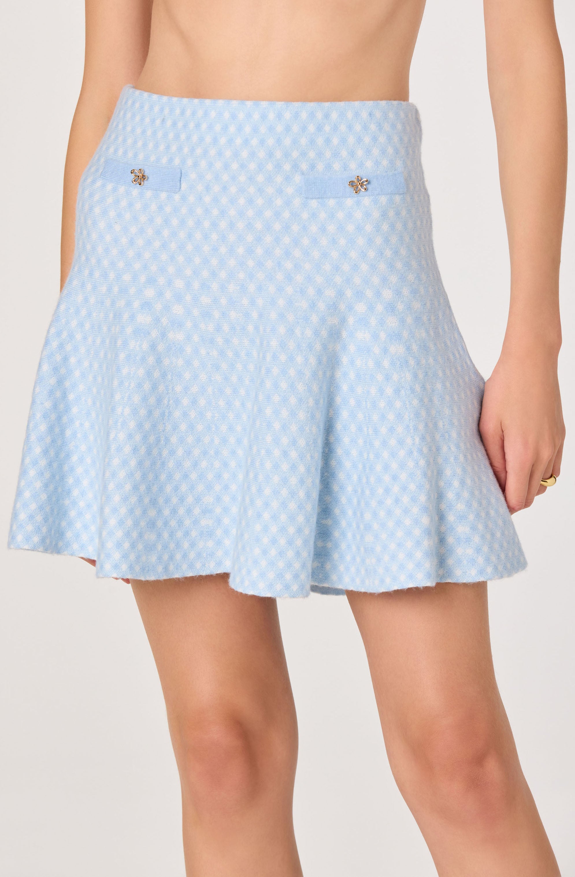 Malvie Plaid Knit Mini Skirt