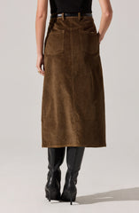 Rielle Corduroy Pencil Skirt