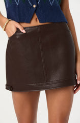 Kareen Faux Leather Mini Skirt