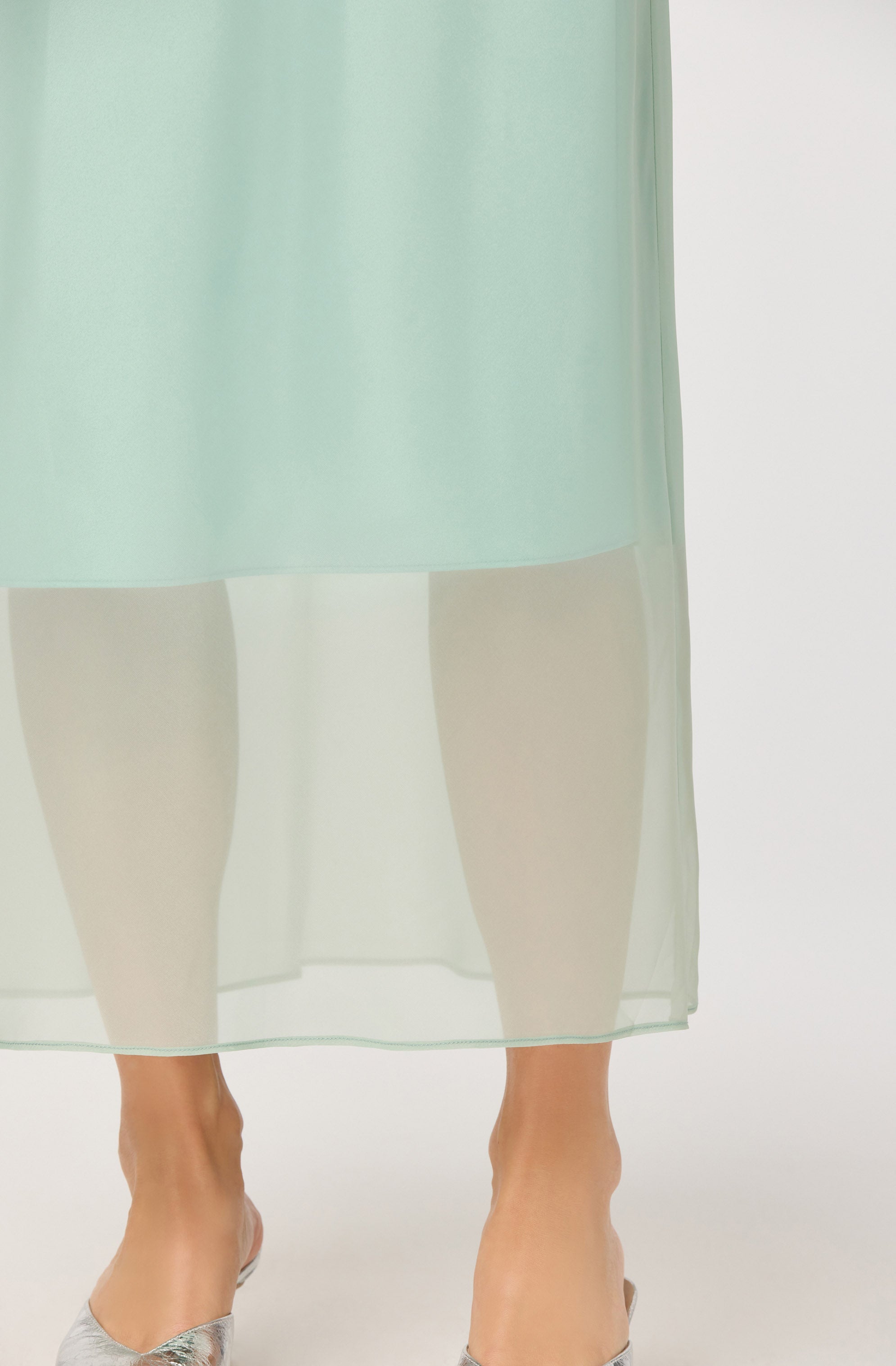 Keyara Layered Contrast Maxi Skirt
