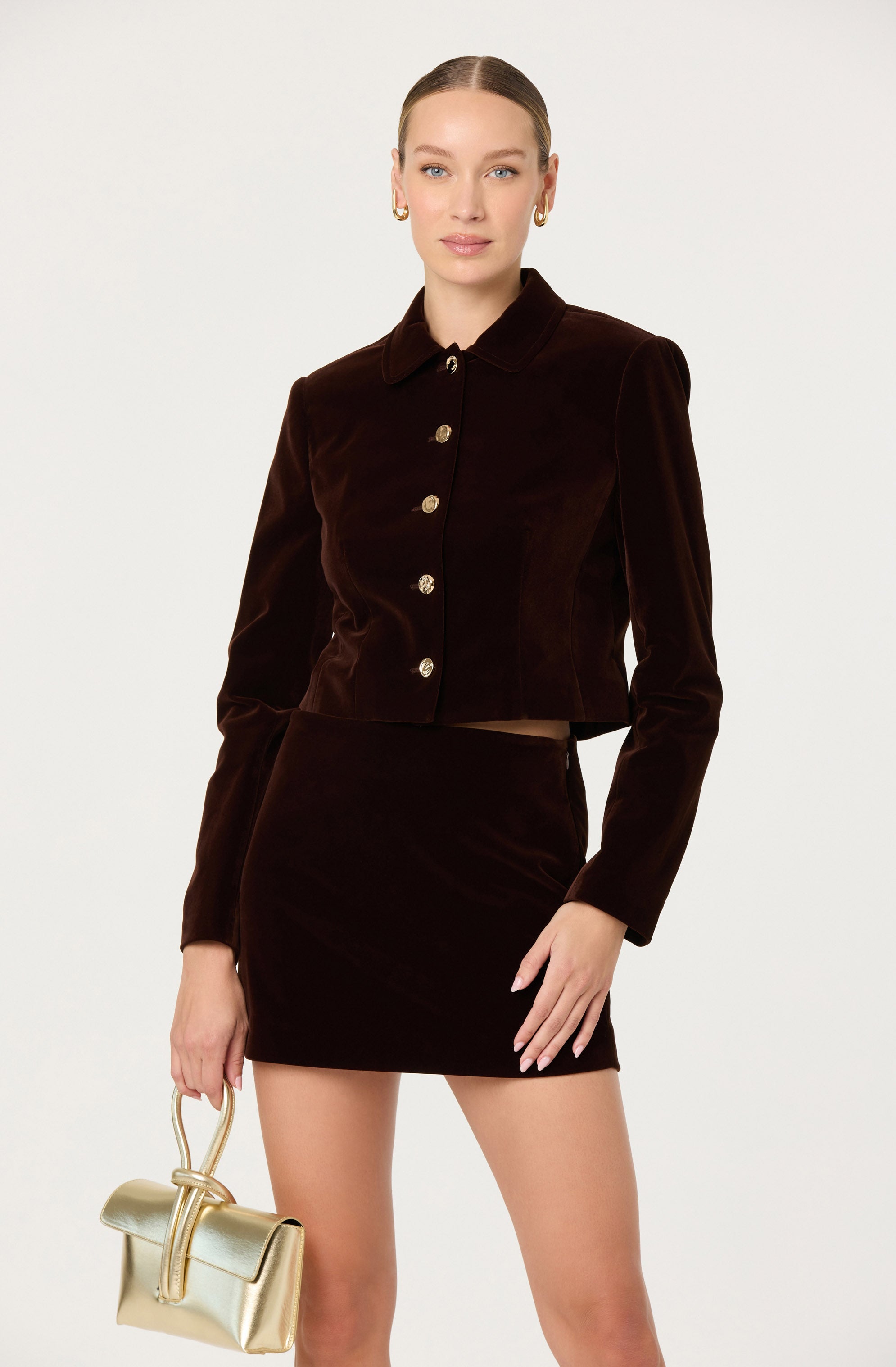Vox Velvet Mini Skirt