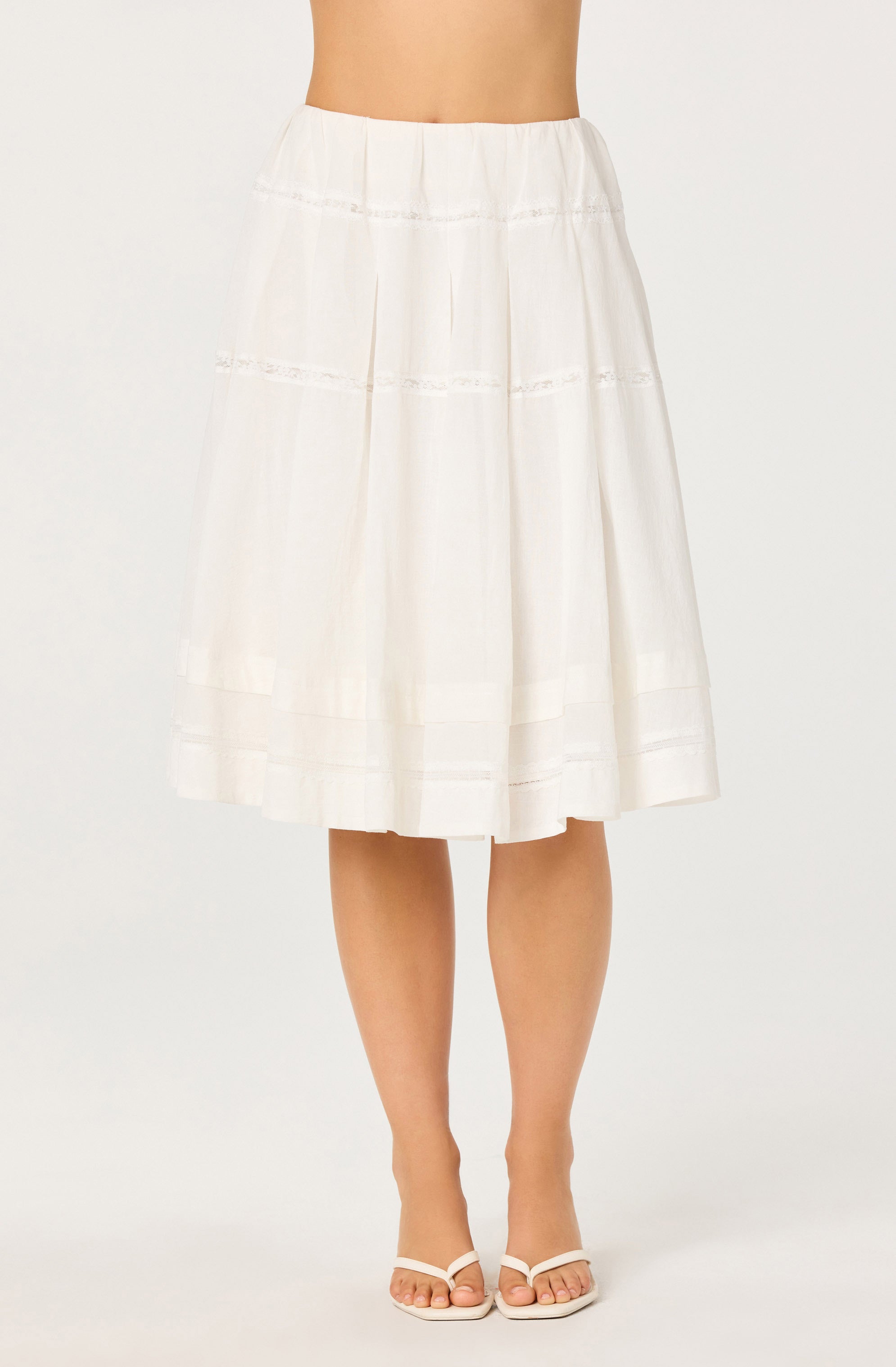 Wrenlee Embroidered Midi Skirt