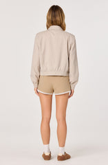 Reid Plaid Elastic Hem Jacket