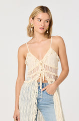 Sariyah Lace Flyaway Maxi Tunic Top