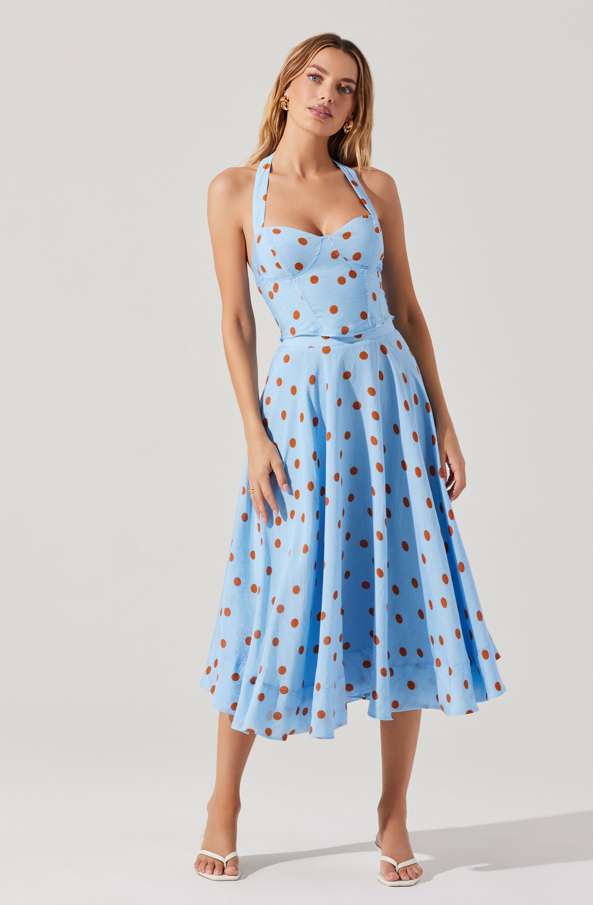 Janie Polka Dot Halter Top