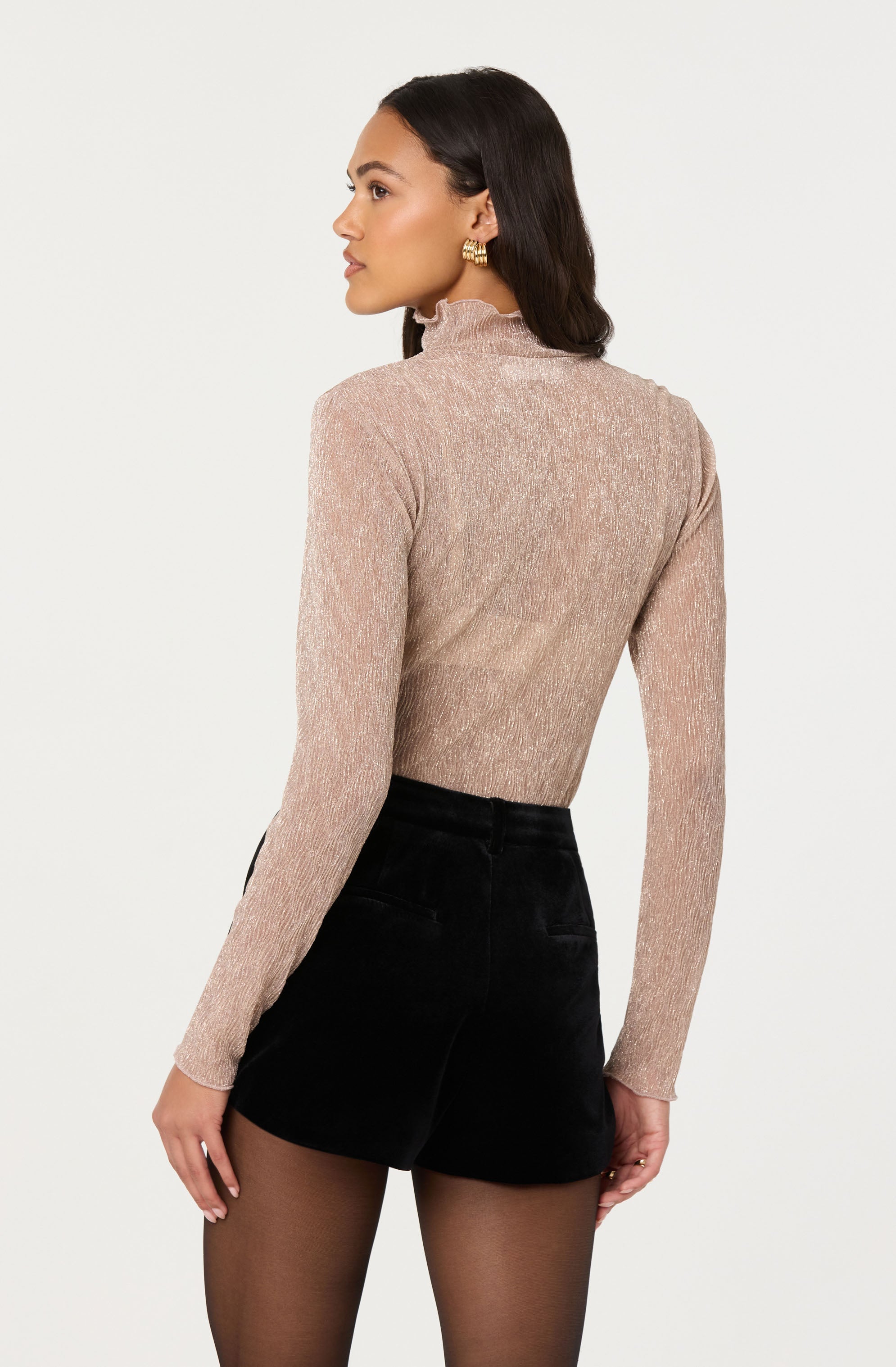 Kyra Sheer Metallic Top