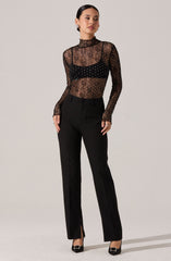 Kyra Rhinestone Lace Top