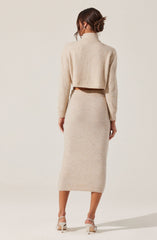 Karsyn Cropped Turtleneck Cardigan