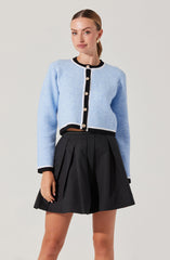 Hattie Contrast Trim Cardigan