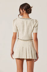 Zoela Contrast Trim Tweed Jacket