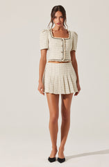 Zoela Contrast Trim Tweed Jacket