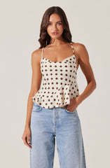 Everli Cowl Neck Peplum Top