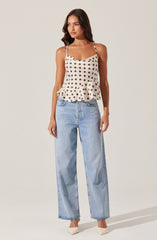 Everli Cowl Neck Peplum Top
