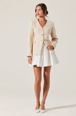 Lysanor Collarless Tweed Jacket