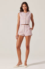 Wynn Cropped Tweed Vest