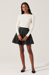 Lauryn Contrast Bow Back Sweater