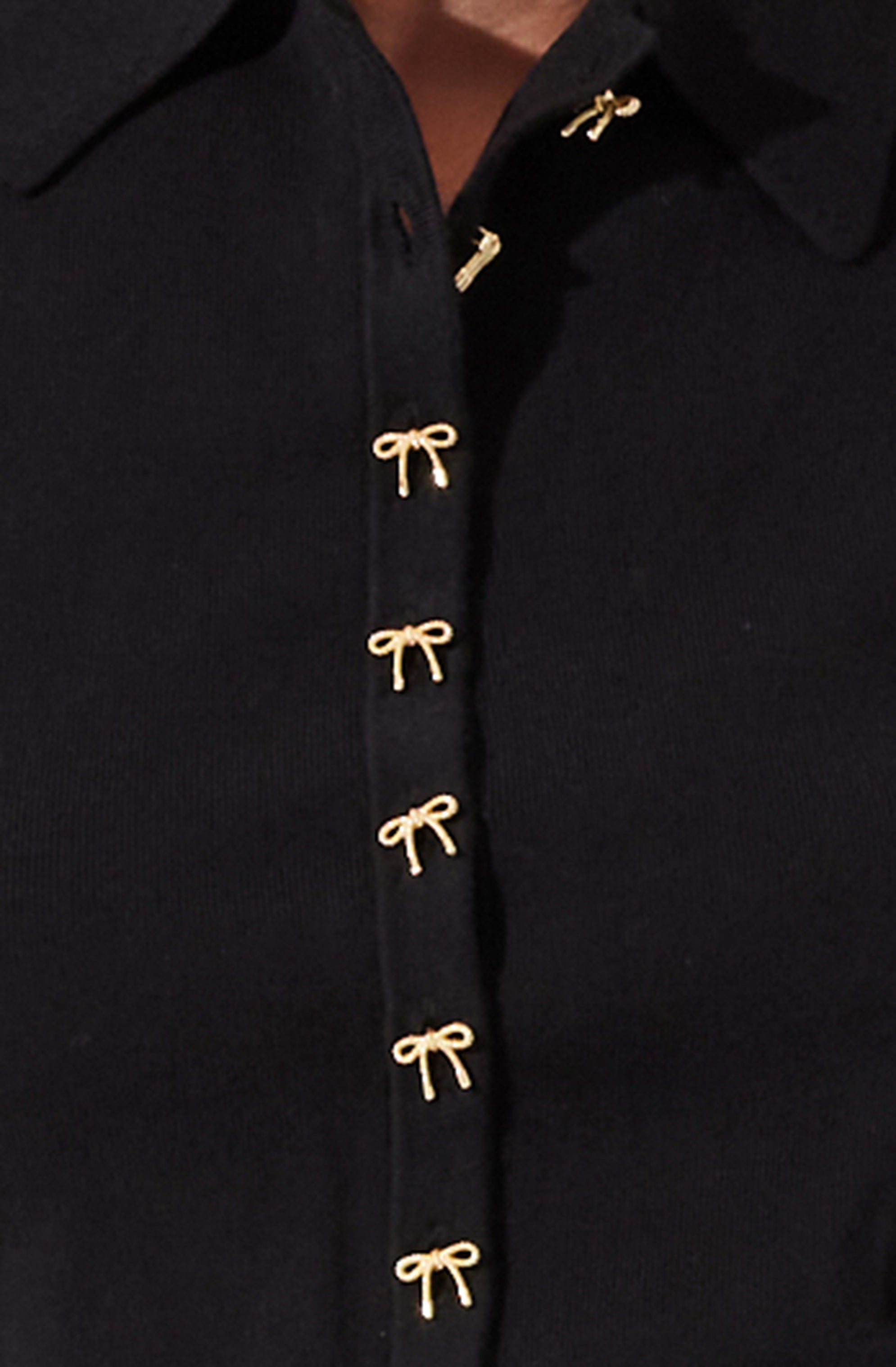 Kori Bow Embellished Sweater Top