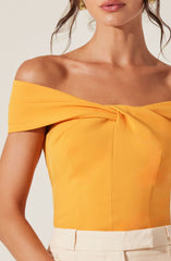 Catherine Twist Off Shoulder Top