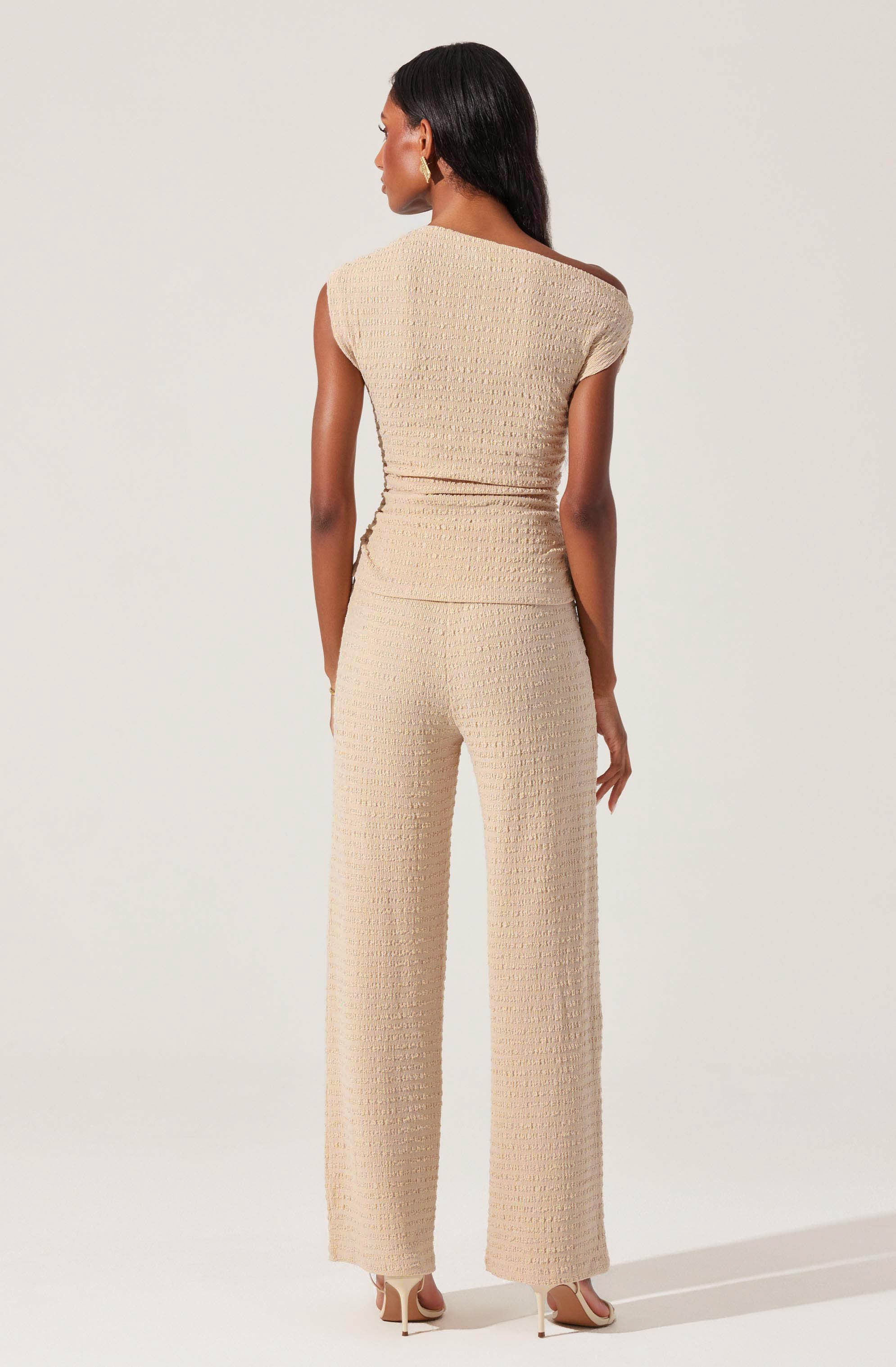 Keir One shoulder Textured Top