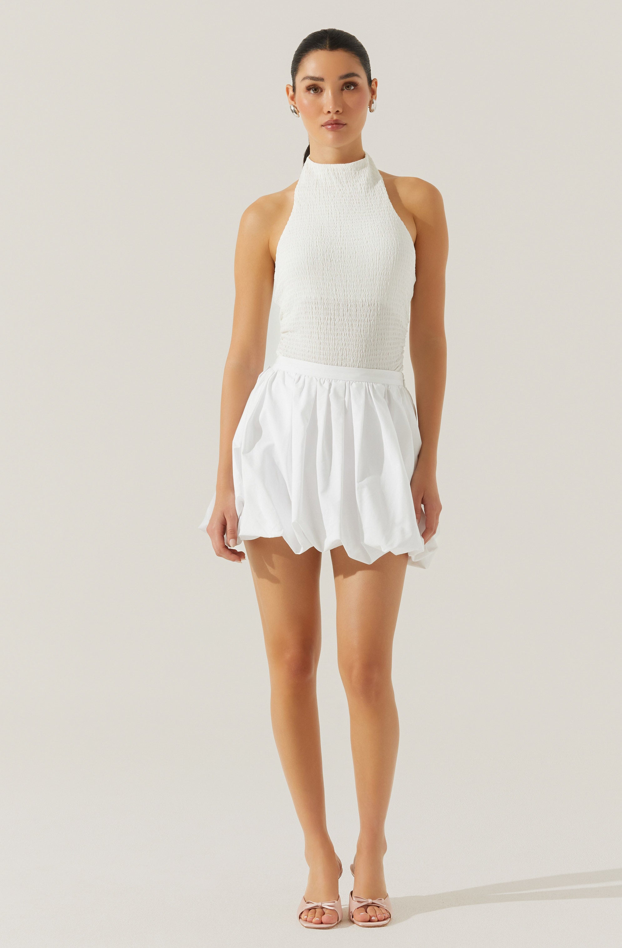 Gwyneth Textured Halter Neck Top