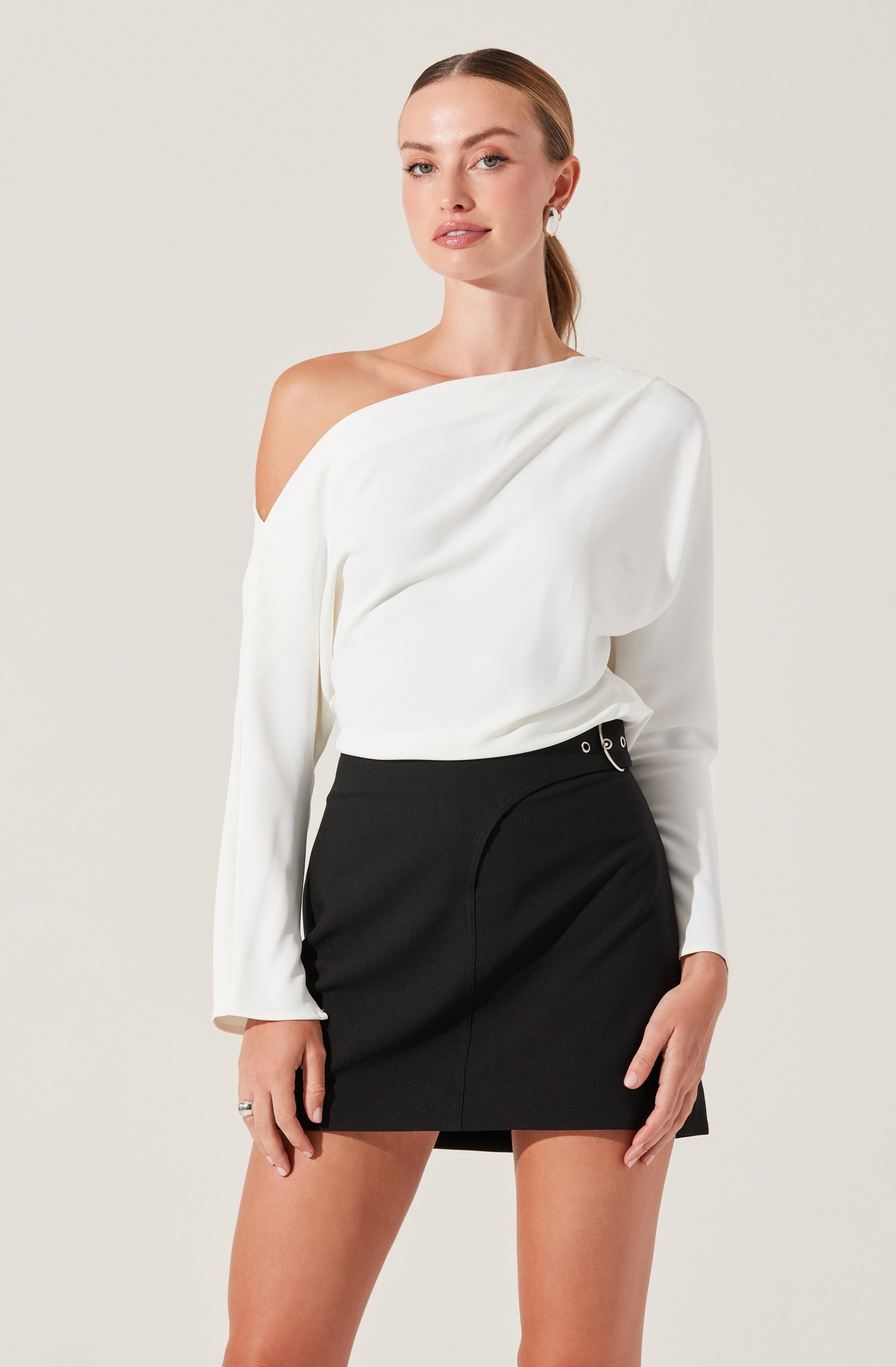 Orlia Off Shoulder Asymmetric Top
