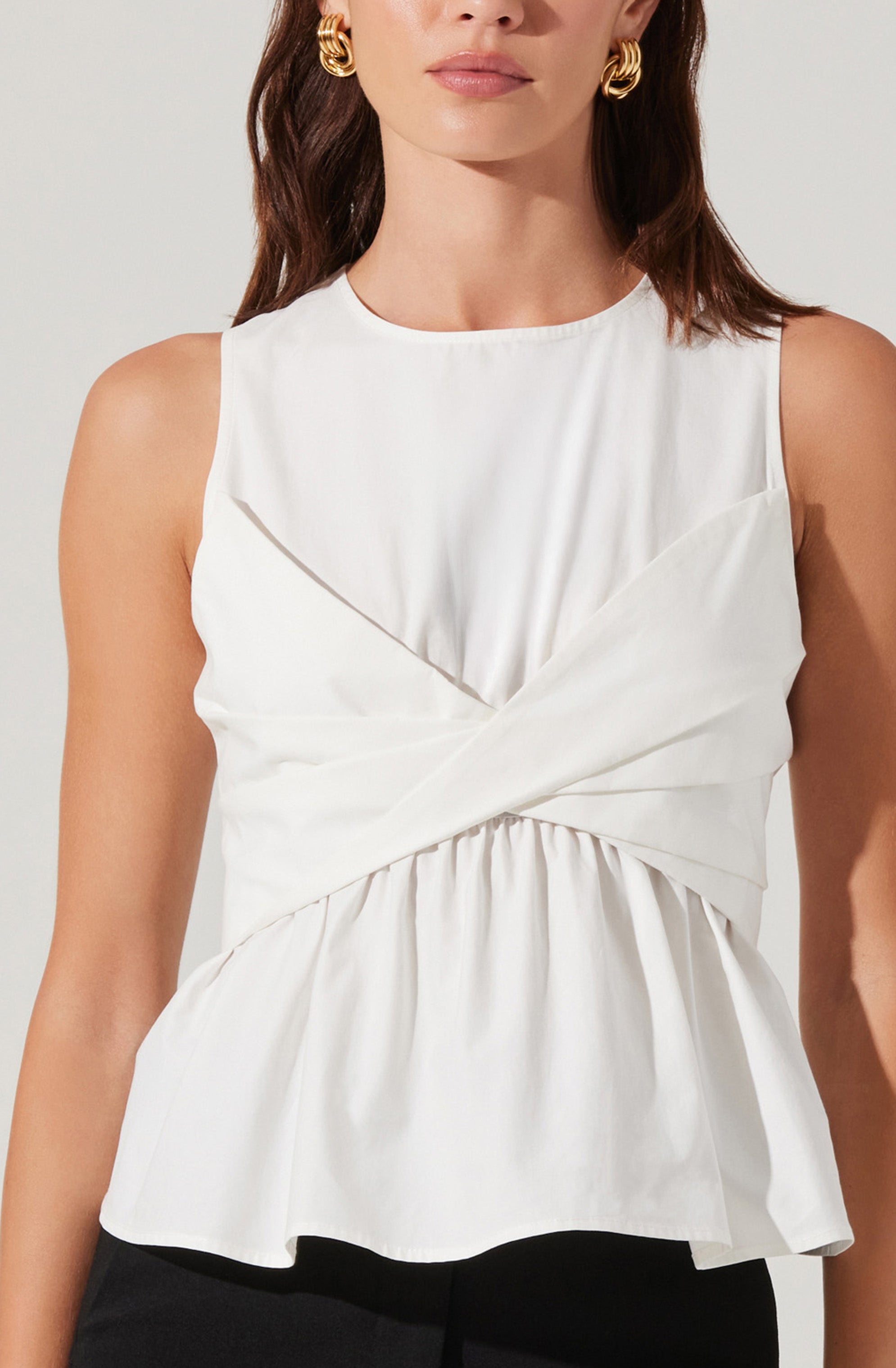 Isela Sleeveless Crossover Top