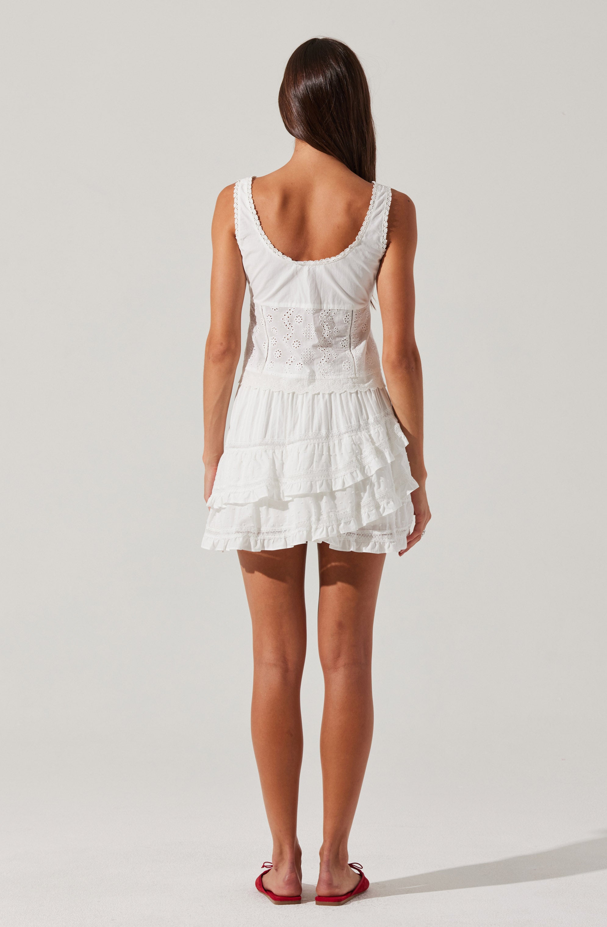 Kensley Eyelet Tie-Front Top