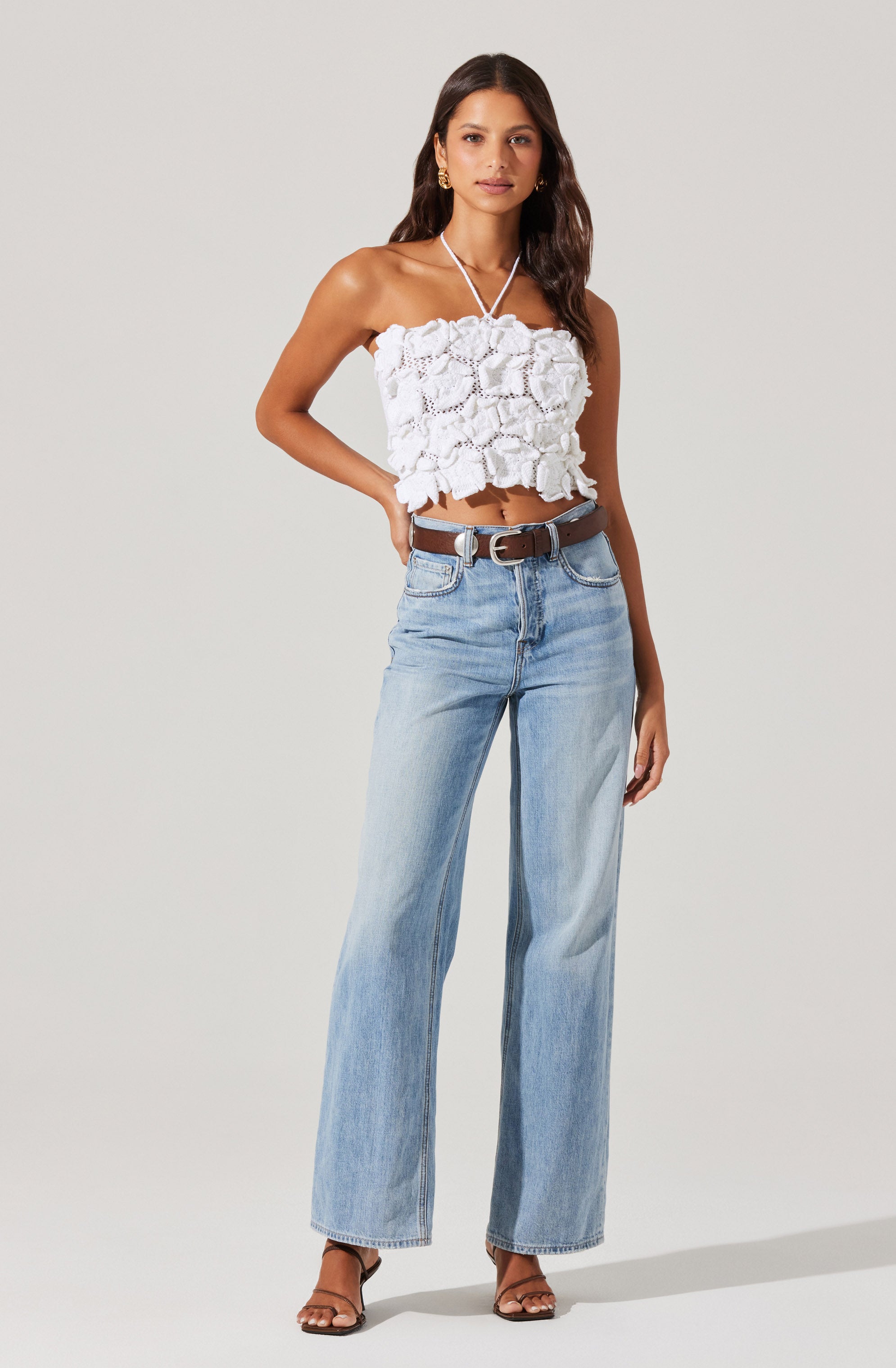 Primula Crochet 3D Floral Top
