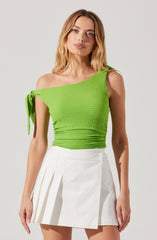 Lora Textured Off Shoulder Top