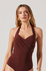 Dyanna Crossover Halter Bodysuit
