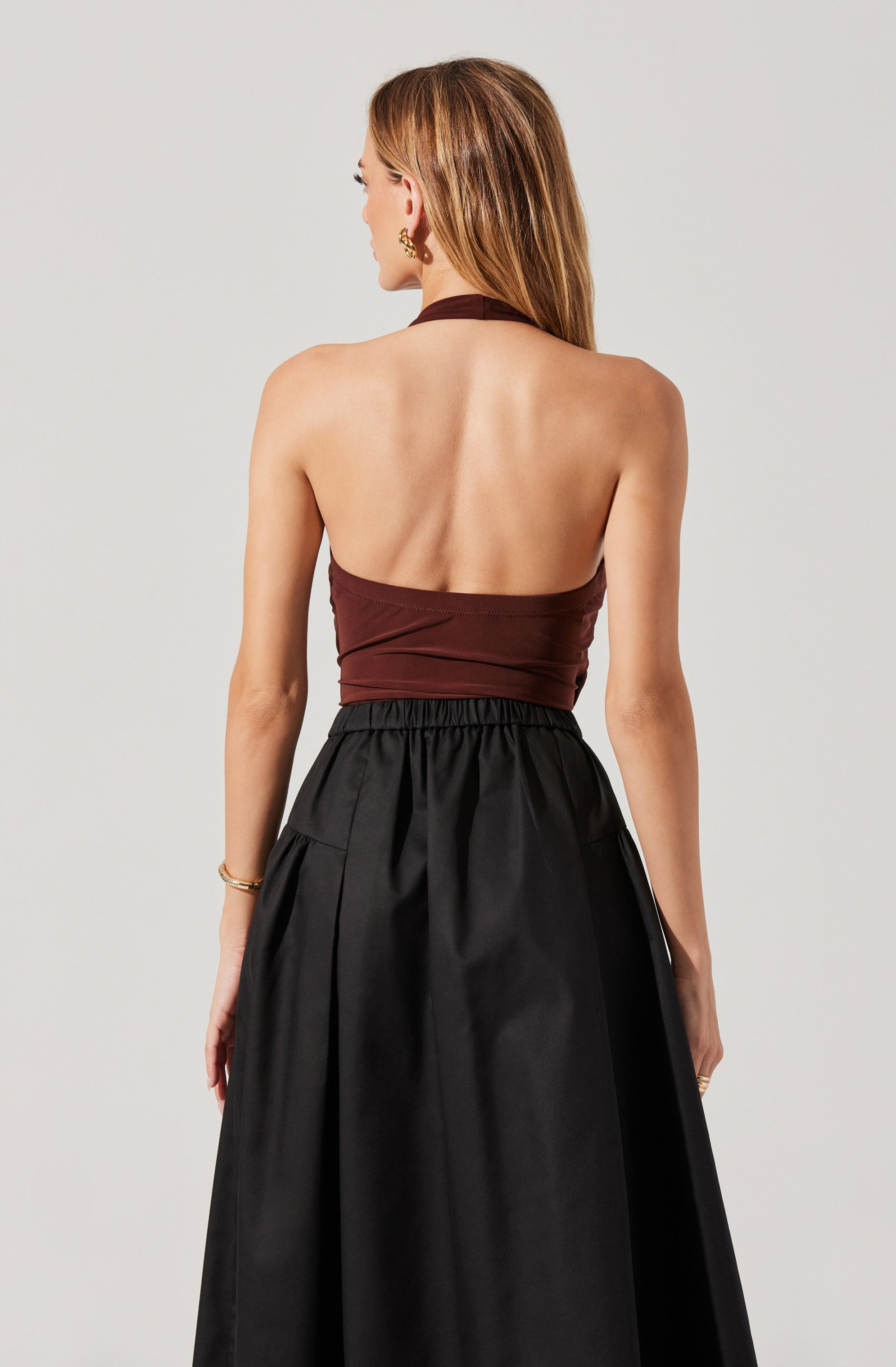 Dyanna Crossover Halter Bodysuit