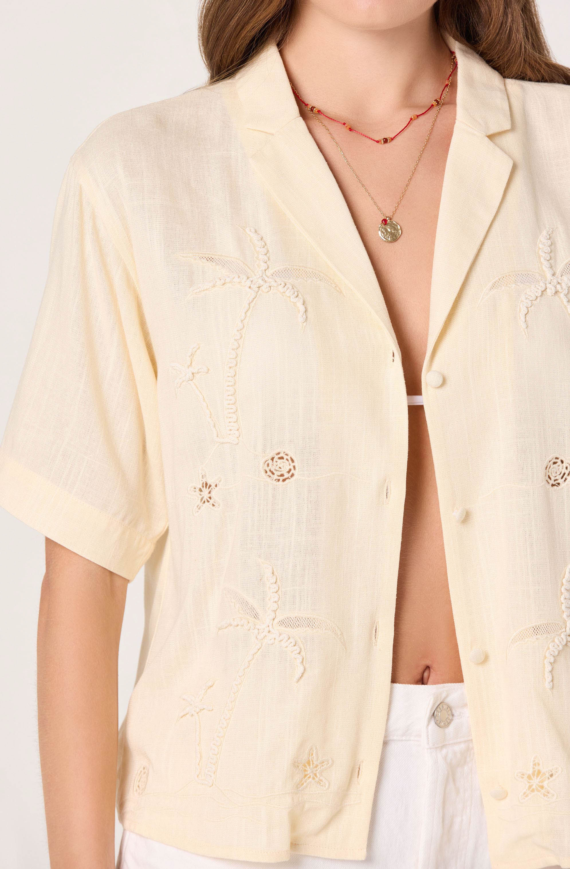Vesa Embroidered Linen Button-Up Shirt