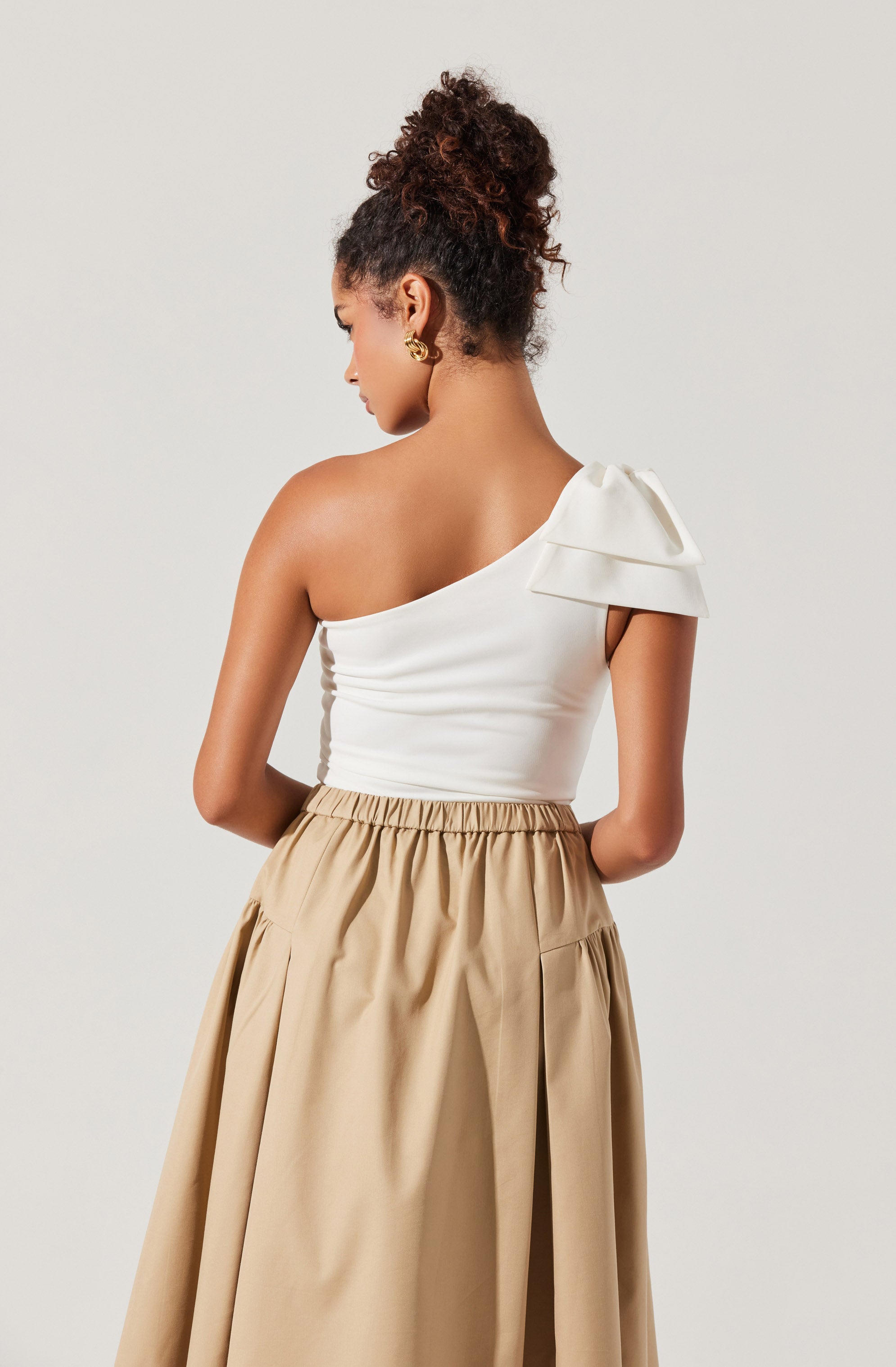 Jalessa One Shoulder Bow Bodysuit